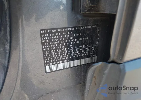 2024 Volkswagen Taos 1.5T Se z USA, uszkodzony, nr VIN 3VVSX7B2XRM068989